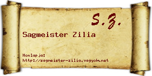 Sagmeister Zilia névjegykártya